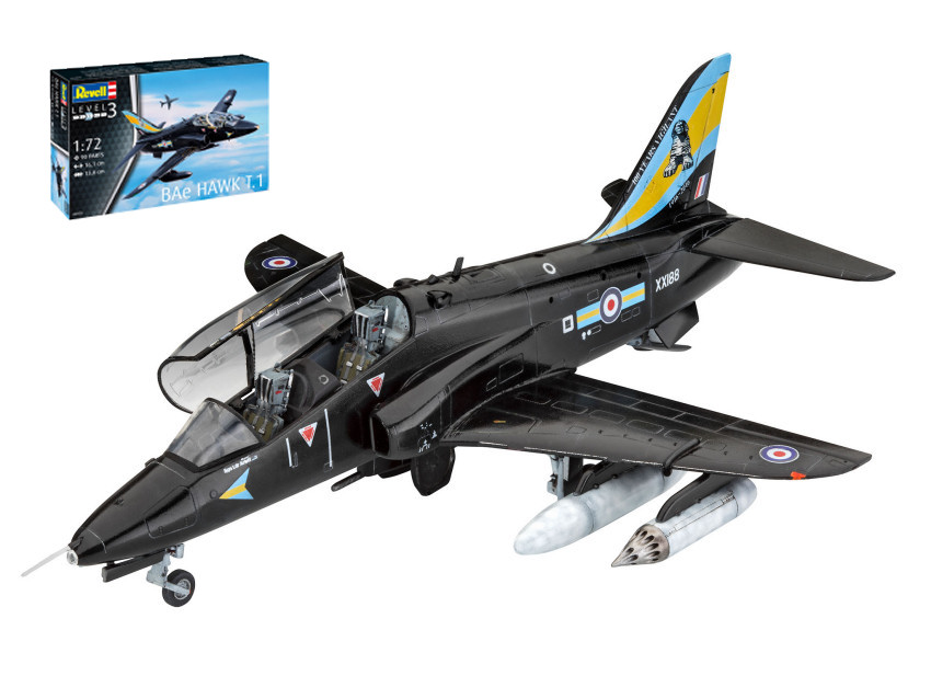 KIT MODELLINO AEREO STATICO DIECAST REVELL BAE HAWK T.1 MODELLISMO SCALA 1/72