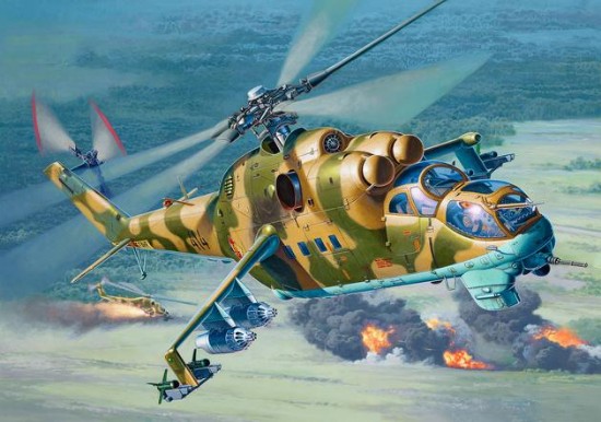 Immagine di MIL MI 24D HIND-D HELICOPTER KIT 1:48