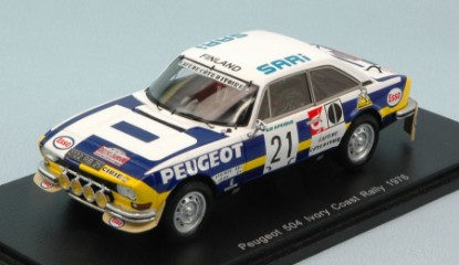 Immagine di PEUGEOT 504 N.21 WINNER IVORY COAST RALLY 1976 T.MAKINEN-H.LIDDON 1:43
