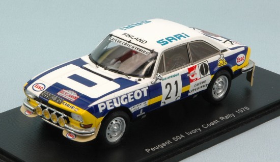 Immagine di PEUGEOT 504 N.21 WINNER IVORY COAST RALLY 1976 T.MAKINEN-H.LIDDON 1:43
