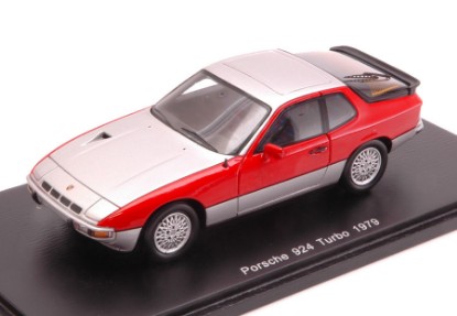 Immagine di PORSCHE 924 TURBO SILVER/RED 1:43
