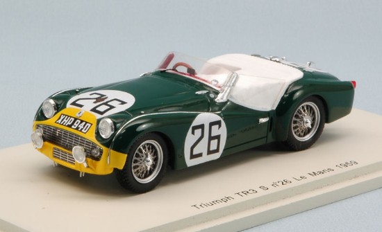 Immagine di TRIUMPH TR3 S N.26 50th LM 1959 P.BOLTON-M.ROTHSCHILD 1:43