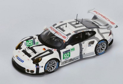 Immagine di PORSCHE 911 RSR N.92 DNF LM 2015 P.PILET-F.MAKOWIECKI-W.HENZLER 1:18