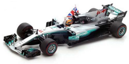 Immagine di MERCEDES F1 WO8 L.HAMILTON 2017 N.44 WORLD CHAMPION MEXICAN GP 1:18