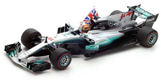Immagine di MERCEDES F1 WO8 L.HAMILTON 2017 N.44 WORLD CHAMPION MEXICAN GP 1:18