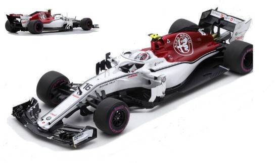 Immagine di ALFA ROMEO SAUBER F1 C.LECLERC 2018 N.16  6th AZERBAIJAN GP 1:18