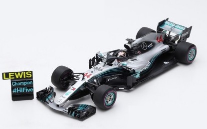 Immagine di MERCEDES W09 L.HAMILTON 2018 N.44 FORMULA ONE WORLD CHAMPION 1:18