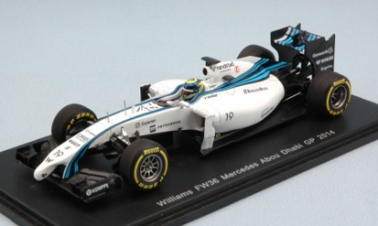 Immagine di WILLIAMS FW36 F.MASSA 2014 N.19 2nd ABOU DHABI GP 1:43