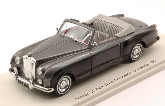 Immagine di BENTLEY CONTINENTAL S1 PARK WARD CONVERTIBLE 1957 BLACK/SILVER 1:43