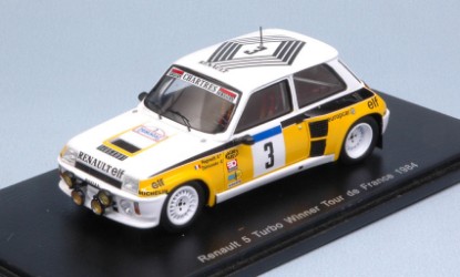 Immagine di RENAULT 5 TURBO N.3 WINNER T.DE FRANCE 1984 J.RAGNOTTI-P.THIMONIER 1:43