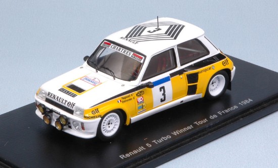 Immagine di RENAULT 5 TURBO N.3 WINNER T.DE FRANCE 1984 J.RAGNOTTI-P.THIMONIER 1:43