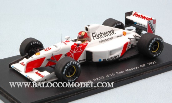 Immagine di FOOTWORK FA12 A.CAFFI 1991 N.10 DNQ S.MARINO GP 1:43