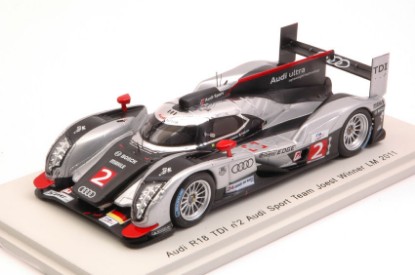 Immagine di AUDI R18 TDI N.2 WINNER LM 2011 M.FASSLER-A.LOTTERER-B.TRELUYER 1:43 REP