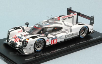 Immagine di PORSCHE 919 N.19 WINNER LM 2015 HULKENBERG-BAMBER-TANDY 1:43