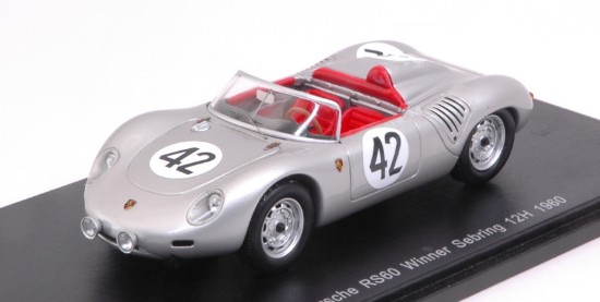 Immagine di PORSCHE 718 RS60 N.42 WINNER 12 H SEBRING 1960 HERRMANN-GENDEBIEN 1:43