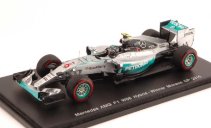 Immagine di MERCEDES F1 W06 N.ROSBERG 2015 N.6 WINNER MONACO GP 1:43