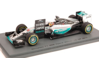 Immagine di MERCEDES W06 L.HAMILTON 2015 N.44 WINNER USA GP WORLD CHAMPION 1:43