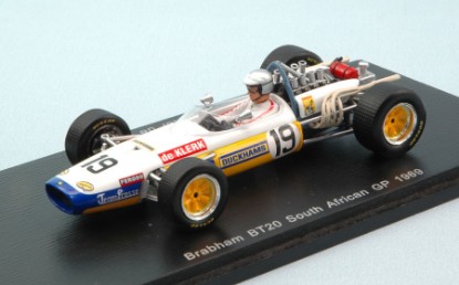 Immagine di BRABHAM BT20 P.DE KLERK 1969 N.19 NC SOUTH AFRICAN GP 1:43