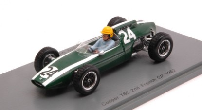 Immagine di COOPER T60 N.24 2nd FRENCH GP 1962 TONY MAGGS 1:43