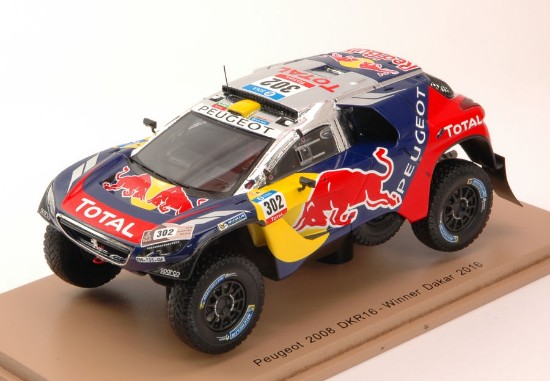 Immagine di PEUGEOT 2008 N.302 WINNER DAKAR 2016 S.PETERHANSEL-J.P.COTTERET 1:43