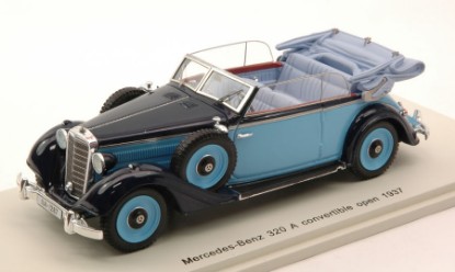Immagine di MERCEDES 320 A CONVERTIBLE OPEN 1937 LIGHT BLUE/BLUE 1:43