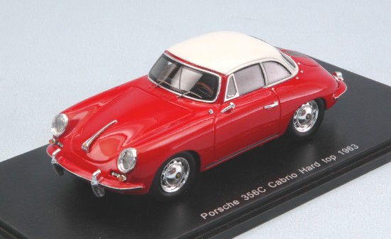 Immagine di PORSCHE 356 C CABRIO HARD TOP 1963 RED 1:43
