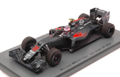Immagine di MC LAREN MP4-31 J.BUTTON 2016 N.22 "HALO" TEST ITALIAN GP 1:43