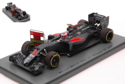 Immagine di MC LAREN MP4-31 J.BUTTON 2016 N.22 9th MALAYSIAN GP 300 GPs (W/PITBOARD)