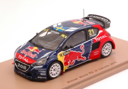 Immagine di PEUGEOT 208 WRX N.21 WINNER WORLD RX OF CANADA 2016 TIMMY HANSEN 1:43