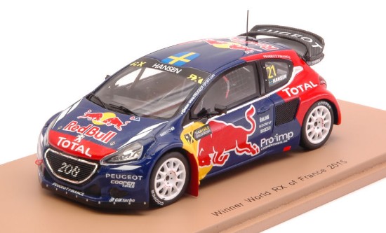 Immagine di PEUGEOT 208 WRX N.21 WINNER WORLD RX OF FRANCE 2016 TIMMY HANSEN 1:43