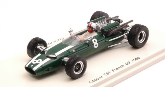 Immagine di COOPER T81 CHRIS AMON 1966 N.8 7th FRENCH GP 1:43