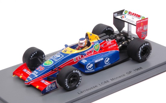 Immagine di LARROUSSE LOLA LC88 Y.DALMAS 1988 N.29 7th MONACO GP 1:43