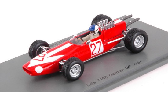 Immagine di LOLA T100 D.HOBBS 1967 N.27 10th GERMAN GP 1:43