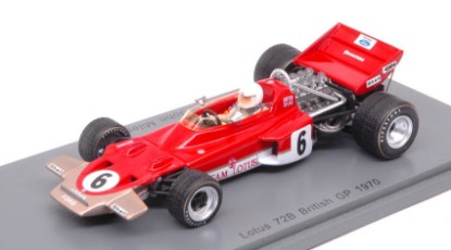Immagine di LOTUS 72B JOHN MILES 1970 N.6 RETIRED BRITISH GP 1:43