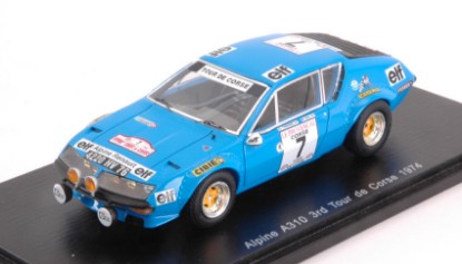 Immagine di ALPINE A310 N.7 3rd TOUR DE CORSE 1974 J.L.THERIER-M.VIAL 1:43