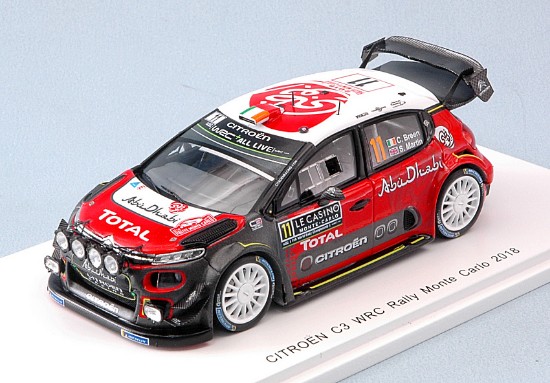 Immagine di CITROEN C3 WRC N.11 9th MONTE CARLO 2018 C.BREEN-S.MARTIN 1:43