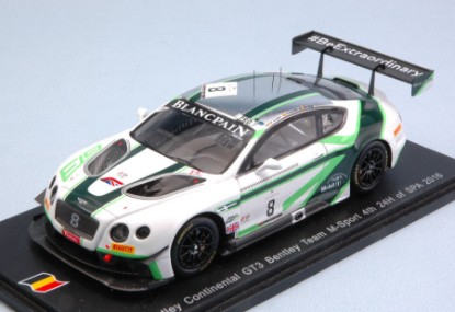 Immagine di BENTLEY CONTINENTAL GT3 N.8 4th 24 H SPA 2016 SOULET-SOUCEK-REIP 1:43