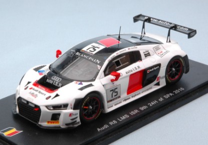 Immagine di AUDI R8 LMS N.75 9th 24 H SPA 2016 SALAQUARDA-MORTARA-STOCKINGER 1:43