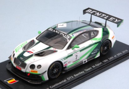 Immagine di BENTLEY CONTINENTAL GT3 N.7 18th 24 H SPA 2016 SMITH-ABRIL-KANE 1:43