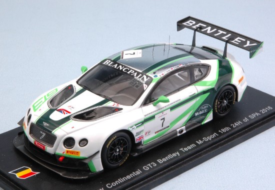 Immagine di BENTLEY CONTINENTAL GT3 N.7 18th 24 H SPA 2016 SMITH-ABRIL-KANE 1:43