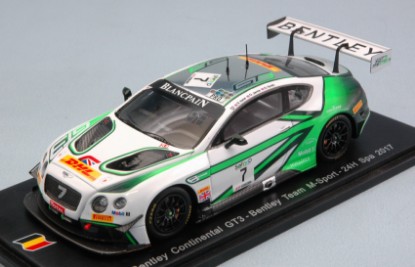 Immagine di BENTLEY CONTINENTAL GT3 N.7 14th 24H SPA 2017 SMITH-JARVIS-KANE 1:43
