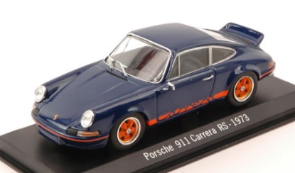 Immagine di PORSCHE 911 CARRERA RS 1973 BLUE W/ORANGE STRIPES 1:43
