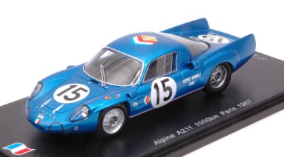 Immagine di ALPINE A211 N.15 7th 1000 KM DE PARIS 1967 M.BIANCHI-H.GRANDSIRE 1:43