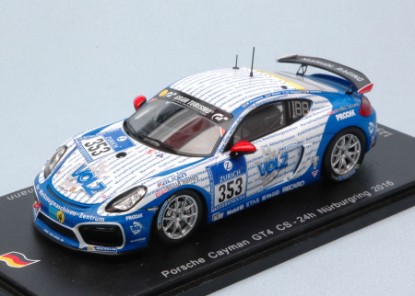 Immagine di PORSCHE CAYMAN GT4 N.353 24 H NURBURGRING 2016 KEILWERTH-WAWER 1:43