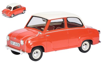 Immagine di GOGGOMOBIL 1955 RED W/WHITE ROOF 1:18