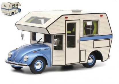 Immagine di VW BEETLE MOTORHOME BLUE 1:18
