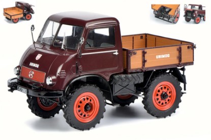 Immagine di MERCEDES UNIMOG 401 WITH WESTFALIA-CABIN AMARANT RED 1:18