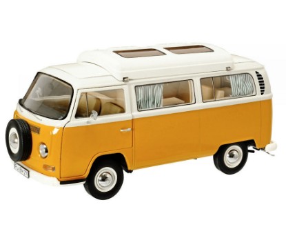 Immagine di VW T2A CAMPINGBUS ORANGE/WHITE 1:18