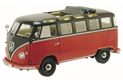 Immagine di VW T1b SAMBA 1963 DARK BROWN/RED 1:18