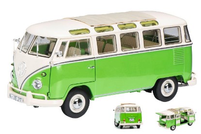 Immagine di VW T1 SAMBA GREEN/WHITE 1:18